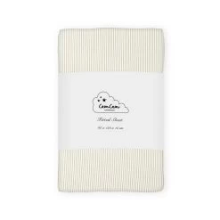 Fitted Cot Sheet - Classic Camel Stripe(Cam Cam Copenhagen Fitted Cot Sheet Classic Camel Stripe)