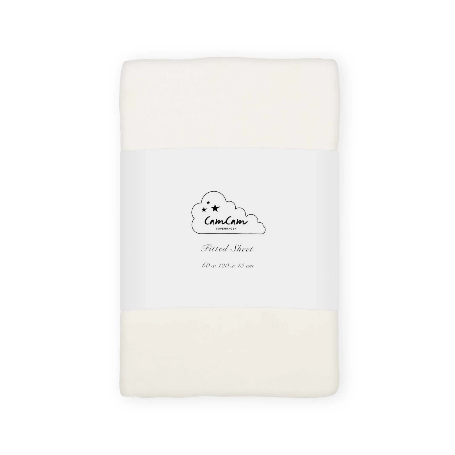 Fitted Cot Sheet - Off White(Cam Cam Fitted Cot Sheet Off White)