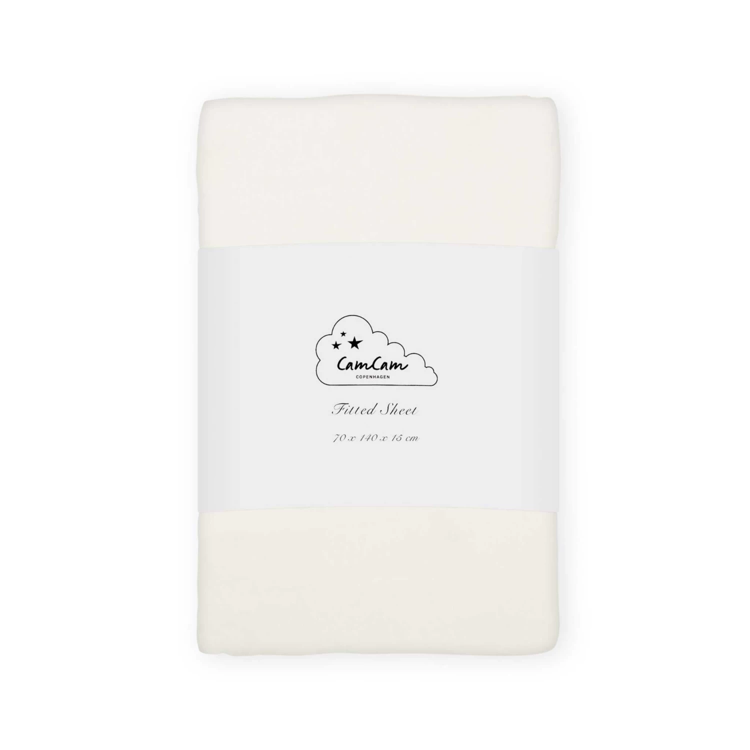 Fitted Cot Sheet - Off White(Cam Cam Fitted Cot Sheet Off White) - Image 2