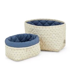 Quilted Storage Basket - Set Of 2 - Capri(Cam Cam Copenhagen Quilted Storage Basket Set Of 2 Capri)