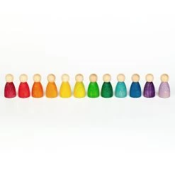 12 Nins - Rainbow Colours(Grapat 12 Nins Rainbow Colours Wooden Peg Dolls)