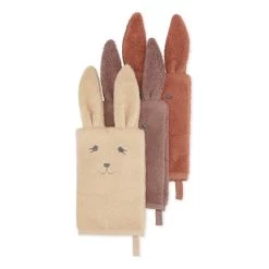 Washcloths - 3 Pack - Bunny(Konges Slojd Washcloths 3 Pack Bunny)