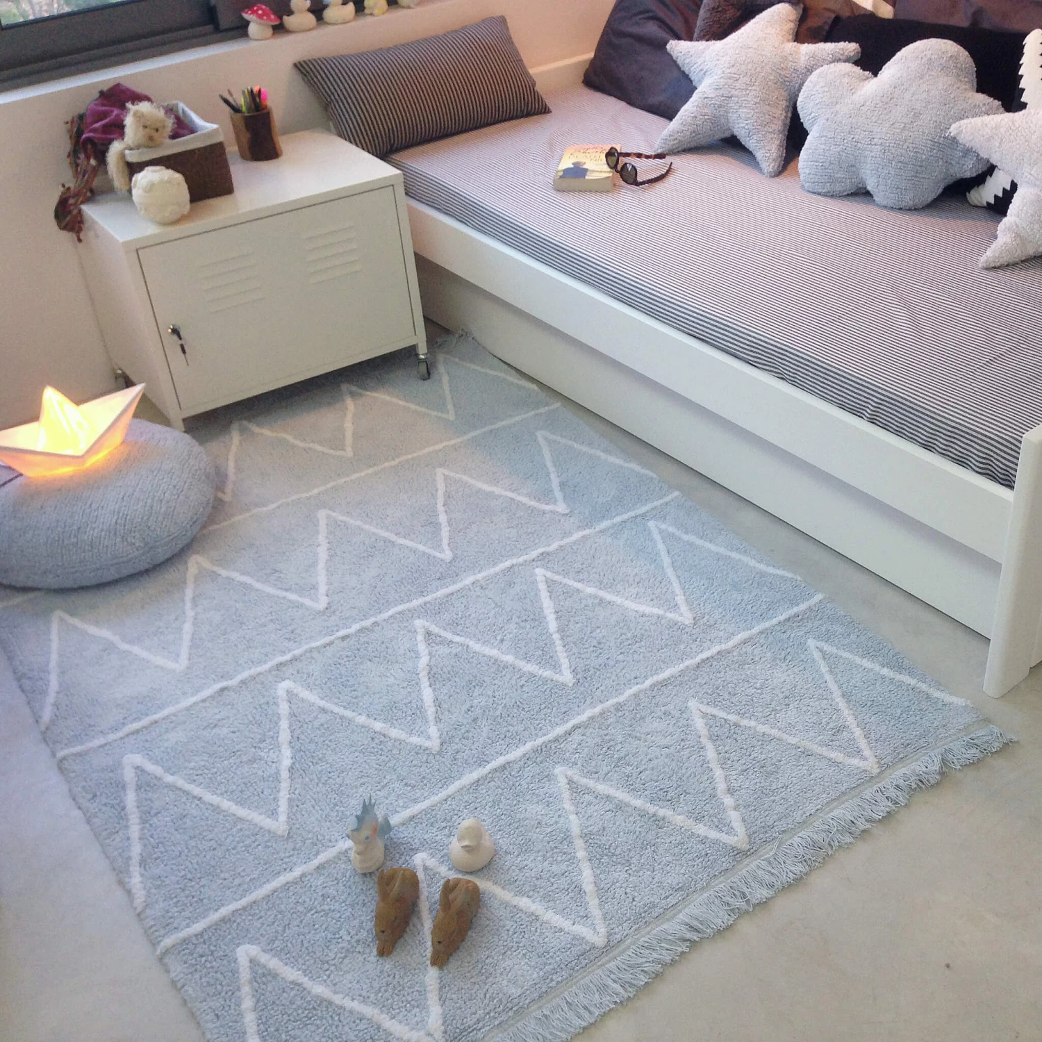 Hippy Washable Rug - Soft Blue(Lorena Canals Hippy Washable Rug Soft Blue) - Image 2