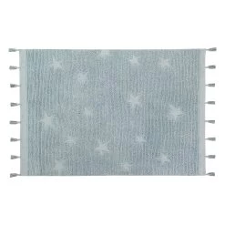 Hippy Stars Washable Rug - Aqua Blue(Lorena Canals Hippy Stars Washable Rug Aqua Blue)