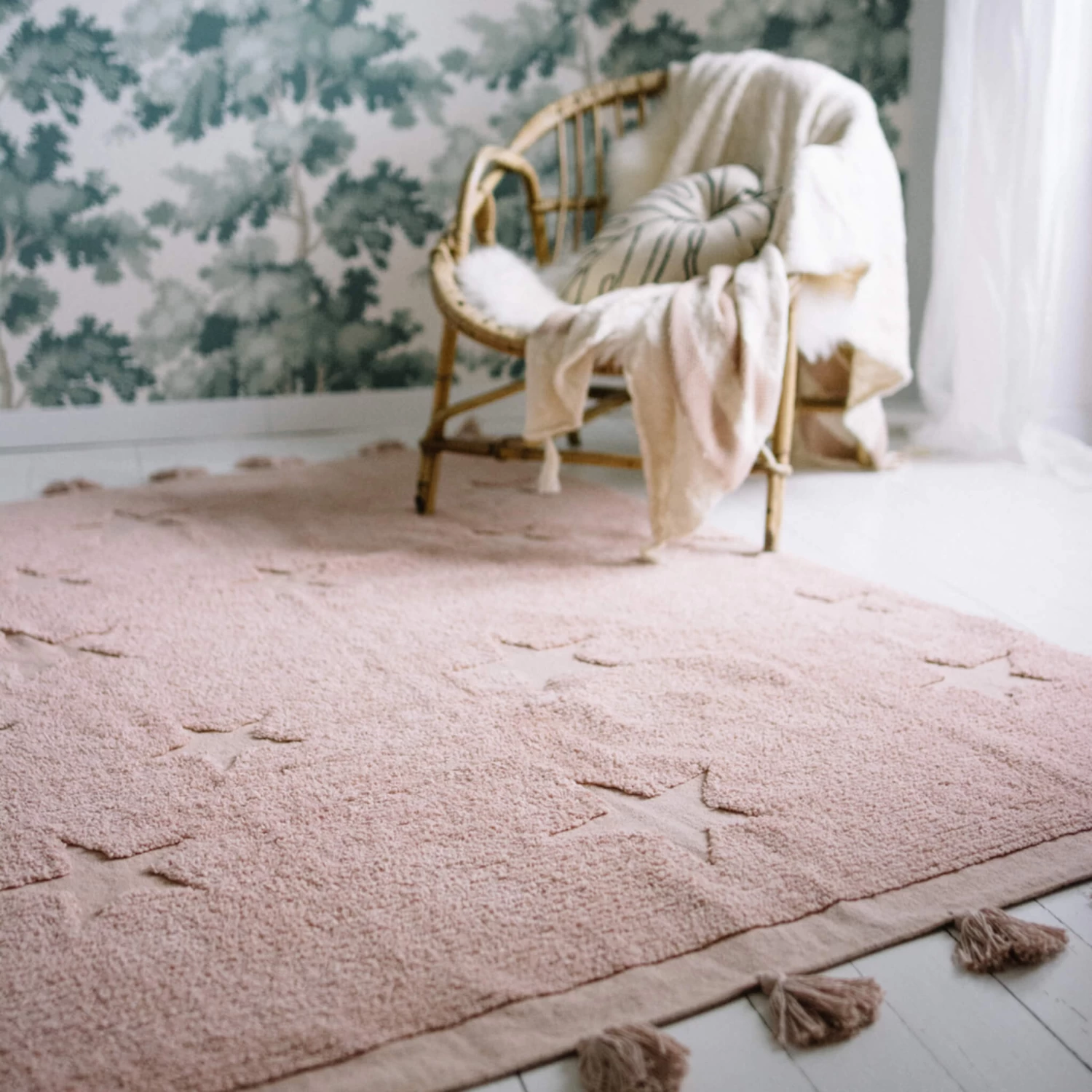 Hippy Stars Washable Rug - Vintage Nude(Lorena Canals Hippy Stars Washable Rug Vintage Nude) - Image 3