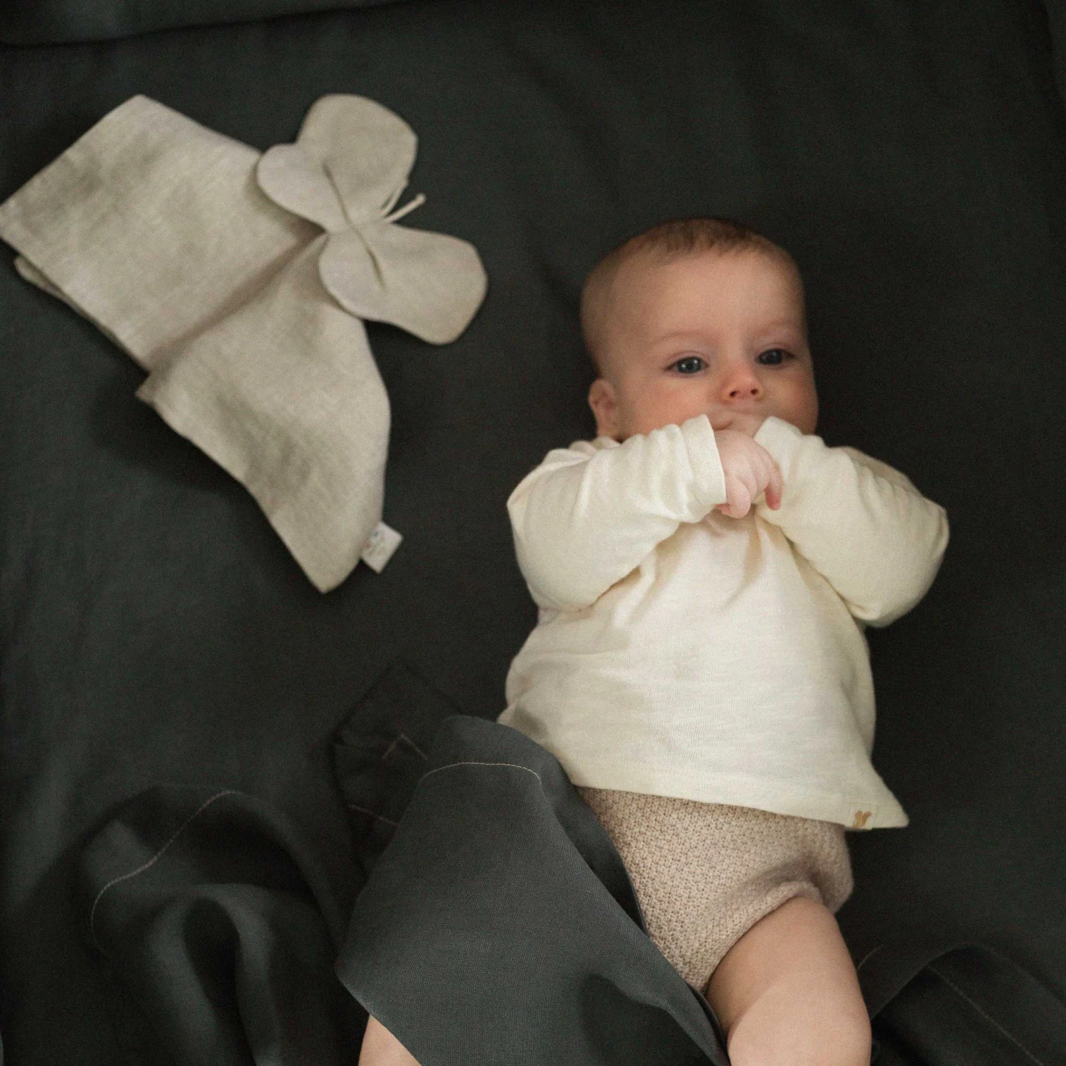 Lin Francais Butterfly Doudou - Green Blue(Nobodinoz Lin Francais Butterfly Doudou Green Blue) - Image 3