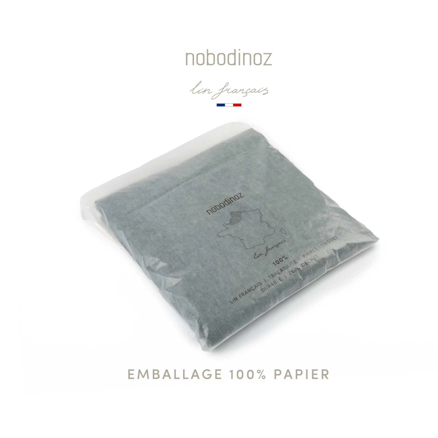 Lin Français Changing Pad - Green Blue(Nobodinoz Lin Francais Changing Pad Green Blue) - Image 3