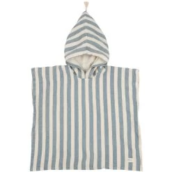 Portofino Beach Poncho - Blue Stripes(Nobodinoz Portofino Poncho Blue Stripes)