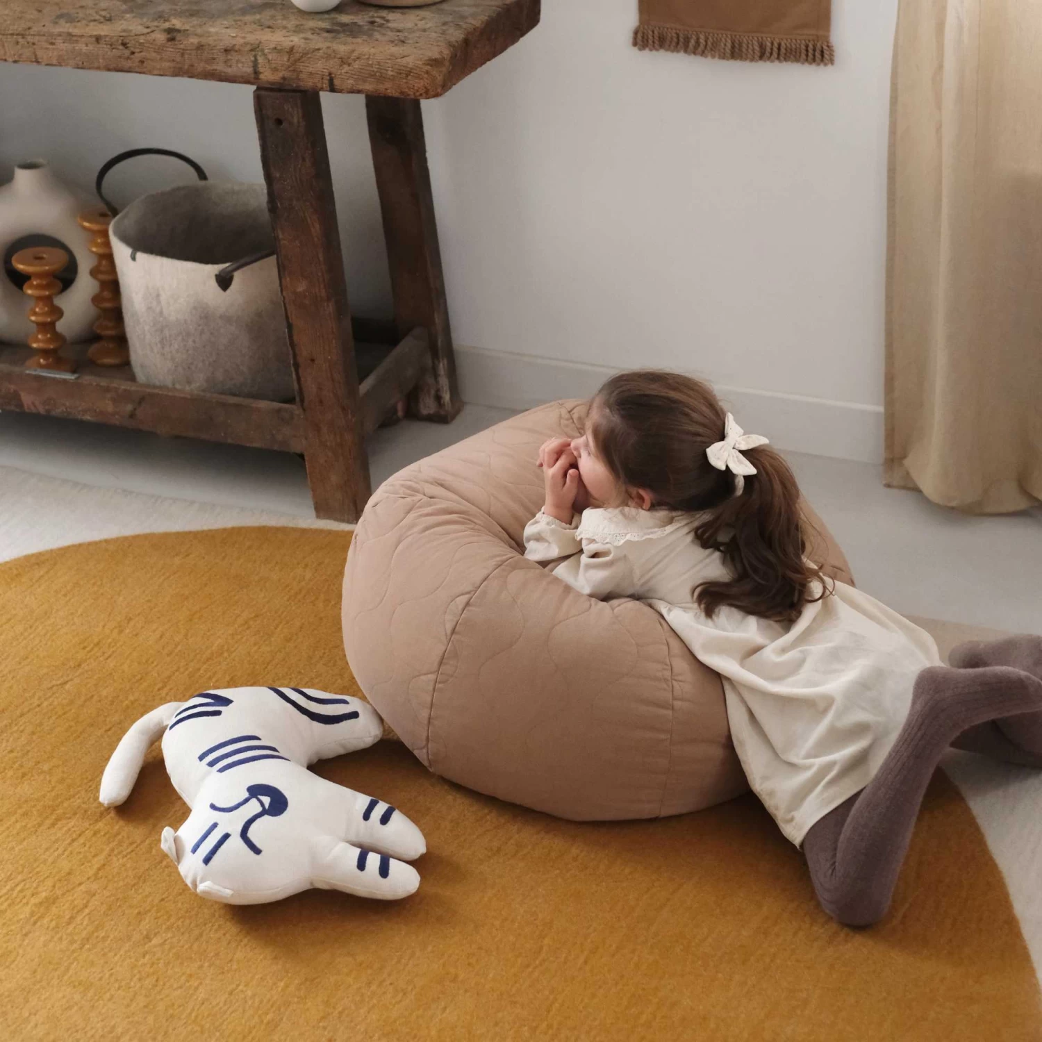 Tiger Embroidered Cushion(Nobodinoz Tiger Embroidered Cushion) - Image 4