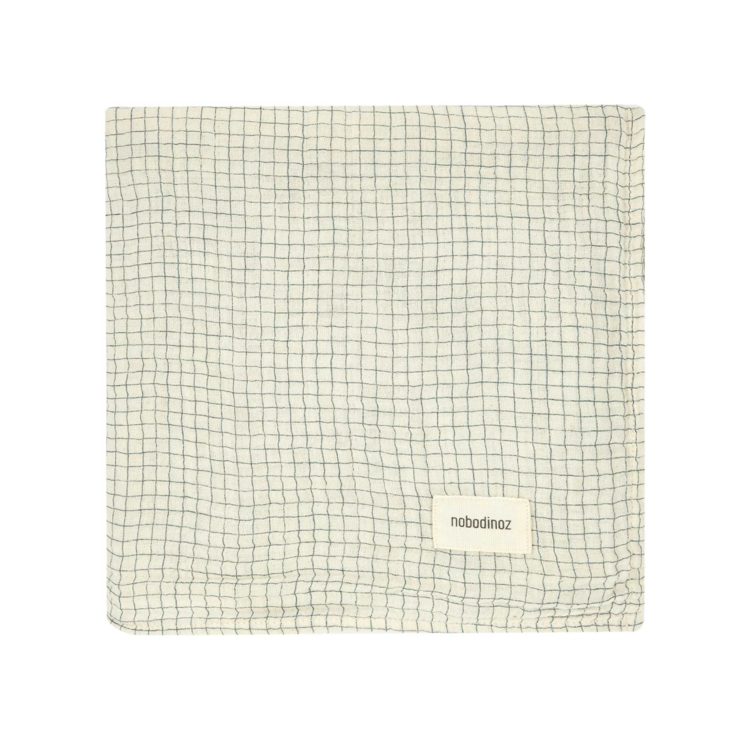 Wabi Sabi Gift Swaddle - Blue Grid(Nobodinoz Wabi Sabi Gift Swaddle Blue Grid) - Image 2
