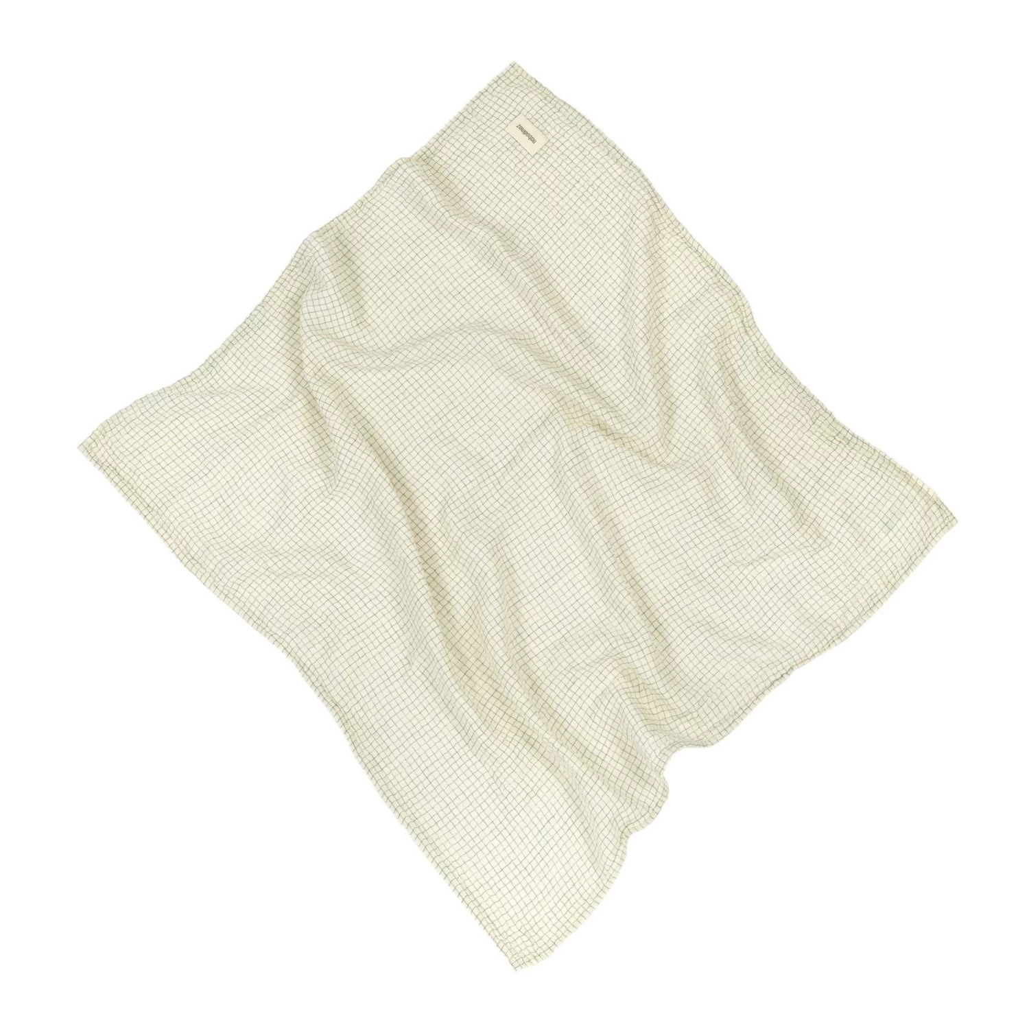 Wabi Sabi Gift Swaddle - Blue Grid(Nobodinoz Wabi Sabi Gift Swaddle Blue Grid) - Image 4