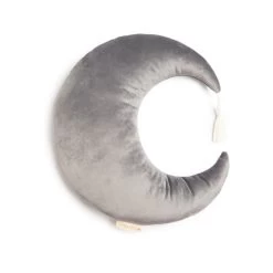 Pierrot Moon Velvet Cushion - Slate Grey(Nobodinoz Pierrot Moon Velvet Cushion Slate Grey)