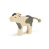 Wooden Black & White Calf Standing(Ostheimer Wooden Toy Black White Calf Standing)