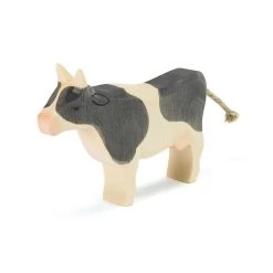 Wooden Black & White Cow - Standing(Ostheimer Wooden Toy Black White Cow)