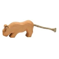 Wooden Lion Cub - Head Low(Ostheimer Wooden Toy Lion Cub Head Low)