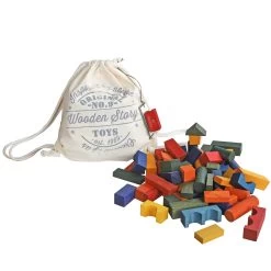 Rainbow Wooden Building Blocks - 60 Pieces(Wooden Story Rainbow Wooden Building Blocks 60 Pieces)