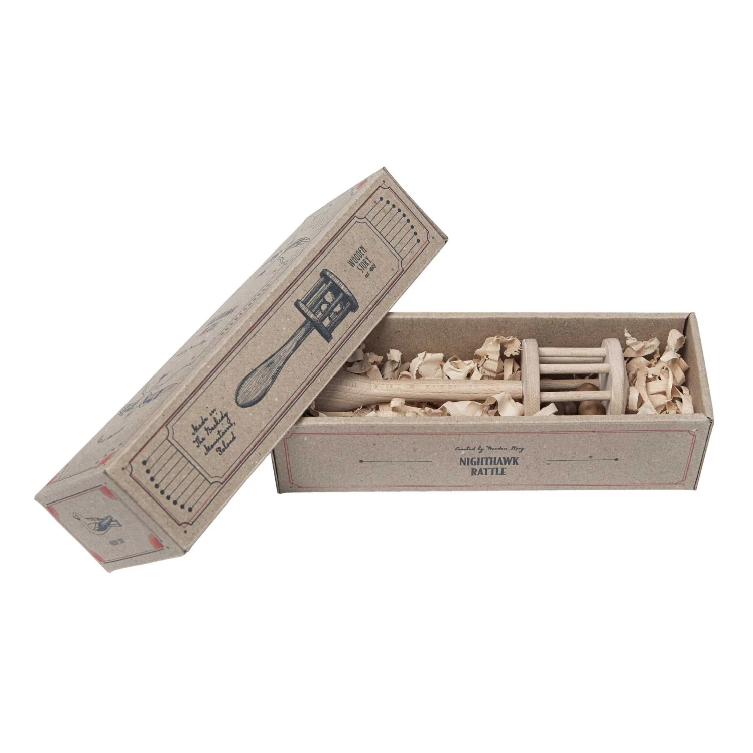 Rattle - Nighthawk(Wooden Story Rattle Nighthawk) - Image 2
