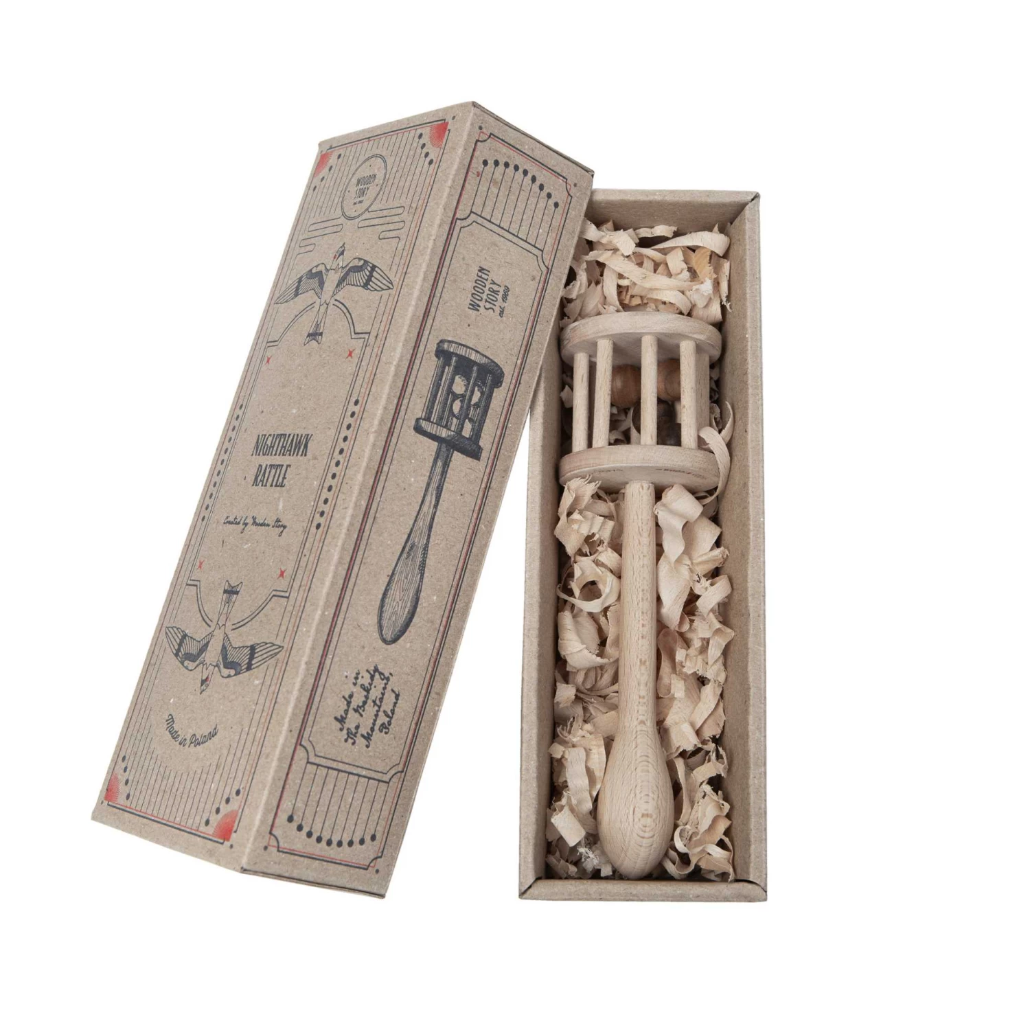 Rattle - Nighthawk(Wooden Story Rattle Nighthawk) - Image 5