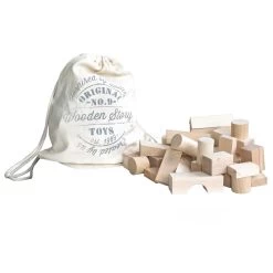 Raw Wooden XL Building Blocks - 30 Pieces(Wooden Story Raw Wooden Xl Building Blocks 30 Pieces)