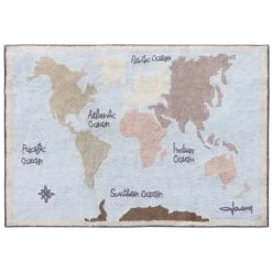 Washable Rug Vintage Map(Lorena Canals Washable Vintage Map Rug)