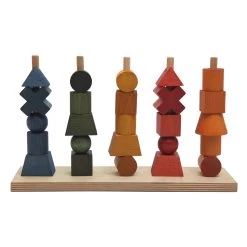 Wooden Rainbow Stacking Toy(Wooden Story Rainbow Multi Stacking Toy)